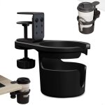 1 x porte - gobelet universel rotatif avec pince pour tasses et soucoupes, compatible avec les tasses ...