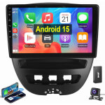 10, 1  autoradio pour citroen c1 peugeot 107 android 15 carplay navi wifi 2 + 64g dab cam
