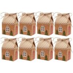 (10, 5 x 7 x 5 cm)lot de 24bo�tes cadeaux no�l, calendrier de l'avent vide en papier kraft boite cadeau ...