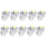10 ampoules led blanches t5 b8. 5 pour l'�clairage du tableau de bord (1 - 5050 - smd) pour le compteur ...