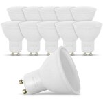 [jamais utilis�] lot de 10 ampoules led gu10 5w eq. blanc chaud, 3000k, facile � installer et � utiliser ...