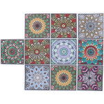 10 autocollants adh�sifs imperm�ables pour carrelage mur et sol, d�coratifs pour salle de bain et chambre ...