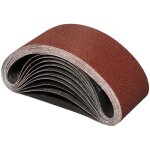 10 bandes abrasives 75x457mm grain 80 - pour ponceuse � bande - pon�age et polissage efficaces