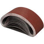 10 bandes abrasives 75x457mm grain 80 - pour ponceuse � bande - pon�age et polissage efficaces