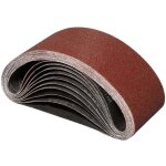 10 bandes abrasives 75x457mm grain 80 - pour ponceuse � bande - pon�age et polissage efficaces