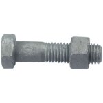 10 boulons charpente m�tallique sb f / partiel 20 x 100 mm - iso 4014 - 4032 en 15048 - 8. 8 - galvanis� ...