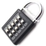 10 - digit cadenas � combinaison serrure combin�e, m�tal �tanche et fermoir combin� en acier plaqu� - ...