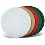 Pads disques abrasifs normaux, 330 mm, p. monobrosses, polyester (lot de 10) blanc - menzer