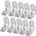 10 équerres d'angle à 90 degrés 50 mm x 50 mm en acier inoxydable avec 40 vis pour la fixation d'étagères ... 10 équerres d'angle à 90 degrés 50 mm x 50 mm en acier inoxydable avec 40 vis pour la fixation d'étagères ...
