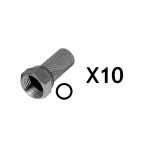 10 fiches f 7 mm � visser avec joint tnt sat tv - servimat