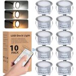 10 kit spots encastrable led pour terrasse, avec tlcommande