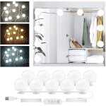 10 lumi�re de miroir dimmable 3 couleurs led miroir coiffeuse lampe coiffeuse lumiere hollywood lampes ...