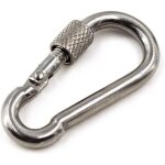 [jamais utilis�] lot de 10 mousquetons m4 en acier inoxydable 304 avec fermoir � vis pour la maison, ...