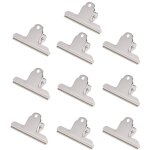 10 pack pince bulldog, pince � dessin bulldog grand, m�tal bulldog binder clips, 3 pouces argent bulldog ...