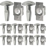 10 paires cache sous moteur, clips de fixation en alliage d'aluminium pour attaches de sous - plateau ...