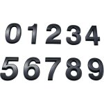 10 pcs 3d noir numero maison exterieur, num�ro de maison, num�ro boite aux lettres autocollante, num�ros ...