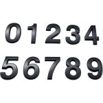10 pcs 3d noir numero maison exterieur, num�ro de maison, num�ro boite aux lettres autocollante, num�ros ...