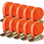 10 pcs 800 kg sangle  cliquet, 6m x 25mm, , sangle d'arrimage avec tendeur, sangle de serrage en polyester, ...