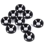 10 pcs m3 anodis� t�te frais�e rondelle boulon rondelles joint en alliage d'aluminium couleur noire