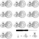 10 pcs bouton de jeans, bouton pantalon jean amovible, boutons jeans m�talliques diy, 17mm bouton pression ...