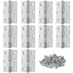 10 pcs charni�re pliables inox pour piano meuble paumelles de porte pour placard fen�tre avec vis