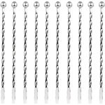 10 pcs cocktail agitateurs, premium touillette cocktail en acier inoxydable 19, 1cm motif spirales cuill�re ...