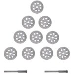 10 pcs disque diamant coupe de diamant mat�riaux 22 mm + 2 x mandrin en acier au carbone fraiseuses � ...