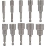 10 pcs embout douille visseuse � choc 6 - 19mm set magn�tique hexagonale douille jeu de embout aimant� ...