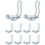 10 pcs goupille de verrouillage forme d, goupille securite en acier au carbone galvanis pour jardin pelouse ...