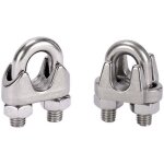 10 pcs pince de c�ble m�tallique serre cable acier inox serre - c�bles �trier m4?argent?2. 3cm