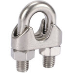 10 pcs pince de c�ble m�tallique serre cable acier inox serre - c�bles �trier m4?argent