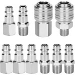 10 pcs raccords de compresseur 1 / 4 'bsp raccord rapide pneumatique européen coupleur pneumatique d'air ... 10 pcs raccords de compresseur 1 / 4 'bsp raccord rapide pneumatique européen coupleur pneumatique d'air ...