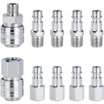 10 pcs raccords de compresseur 1 / 4 bsp raccord rapide pneumatique europen coupleur pneumatique d'air ...