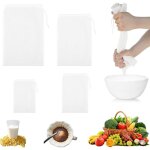 Jamais utilis]10 pcs sacs  lait de noix, sac  lait vgtal, filtre lait vegetal en coton  mailles ...