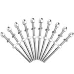 10 pcs tendeurs de c�bles filet�s fendeur c�ble inox garde corps c�ble tendu c�ble inox garde corps connecteur ...
