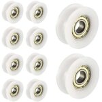 10 pcs u nylon en plastique int�gr� 608 roulements � billes de gorge 8 30 10mm poulie de guidage