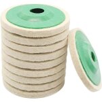 10 pi�ces 4 pouces rondes en feutre de laine disque de roue tampons pour meuleuse d'angle 100mm polissage ...