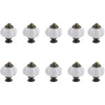 10 pi�ces boutons de citrouille blancs, boutons d'armoire en c�ramique vintage, boutons de commode boutons ...