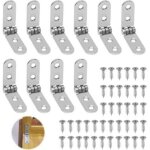 10 pi�ces charni�res pliantes, charni�res rondes pliables � 180 � en acier inoxydable avec 40 vis pour ...