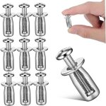 10 pi�ces cheville � expansion pour fixation mur creux spirale pour portes creuses et plaques plastiques ...