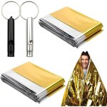 10 pi�ces couvertures thermiques de la survie ext�rieure, r�utilisable extra large, couverture isolante ...