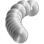 10 pi�ce cutter rotatif couture 45mm, lames de rechange pour couteau rotatif
