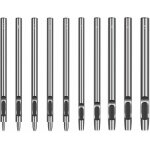 10 pices, emporte pice cuir, poincon, creux poinon en cuir, poinon creux en acier rond set outils ...