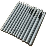10 pices emporte pice cuir, poincon creux poinon en cuir poinon creux en acier rond set outils de ...