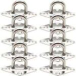 10 pi�ces fixation anneau d'arrimage, pontet inox oeil plaques, crochet d'arrimage remorque plaque oeillet ...