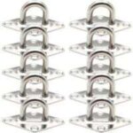 10 pi�ces fixation anneau d'arrimage, pontet inox oeil plaques, crochet d'arrimage remorque plaque oeillet ...