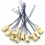 10 pi�ces g9 support de lampe, g9 douille de base en c�ramique avec fil de 150 mm t�flon pour ampoules ...