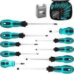 10 pices kit de tournevis magntique, coffret tournevis en acier au chrome vanadium, lot de tournevis ...
