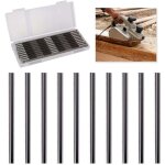 10 pices lame rabot electrique, lame rabot 82mm, compatibles avec makita, bosch, hitachi, black & decker, ...