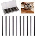 10 pi�ces lame rabot electrique, xu, lame rabot 82mm, adaptables � makita, bosch, hitachi, black & decker, ...